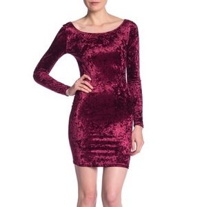 Love...Ady Long Sleeve Velvet Bodycon Dress
